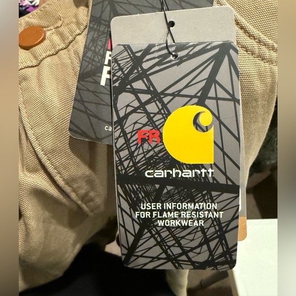 CARHARTT MEN'S FR MIDWEIGHT CANVAS JEAN LOOSE FIT GOLDEN KHAKI NEW 40 X 30 - Picture 8 of 8